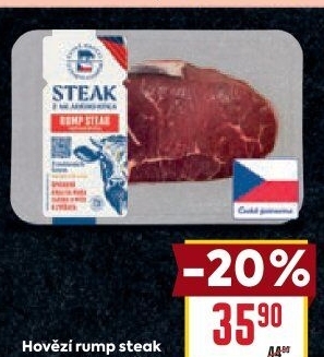 Hovězí steak Rump Kostelecké uzeniny