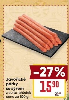 Párky javořické se sýrem