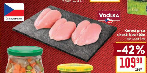 Kuřecí prsa s kostí Vocílka