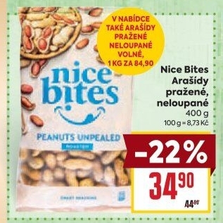 Neloupané arašídy Nice Bites