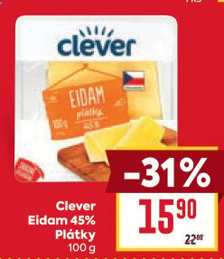 Sýr Eidam 45% Clever