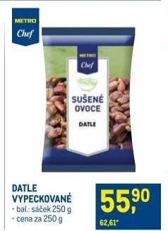 Sušené datle Metro Chef