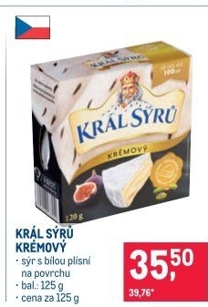 Sýr krémový Král Sýrů