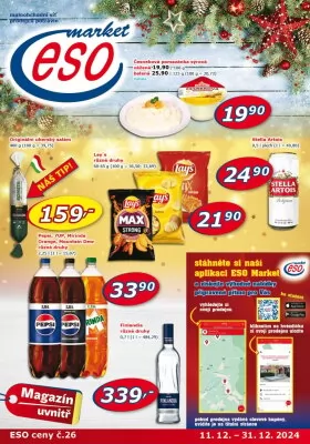 akční leták ESO MARKET 11.12.2024-31.12.2024