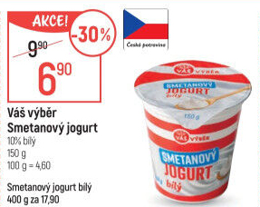 Smetanový jogurt bílý Váš Výběr