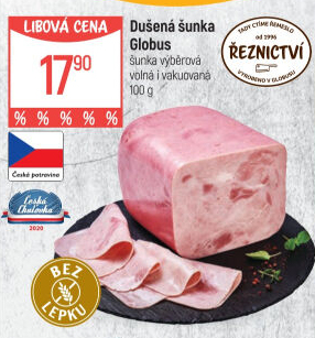 Šunka dušená výběrová Globus