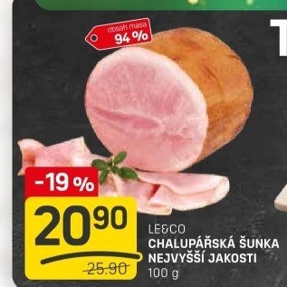 Chalupářská šunka nejvyšší jakosti Le&amp