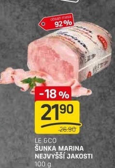 Šunka Marina nejvyšší jakosti LE&amp