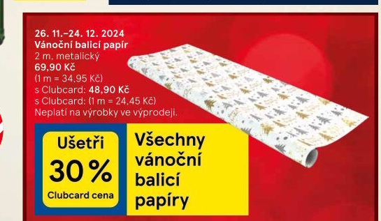 Balicí papír vánoční
