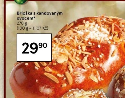 Brioška s kandovaným ovocem