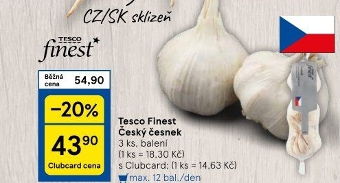 Česnek Tesco Finest