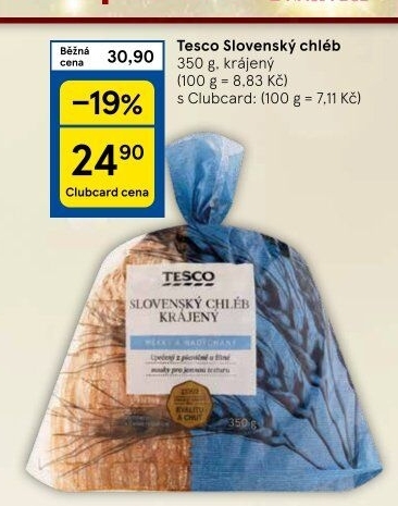 Chléb slovenský Tesco