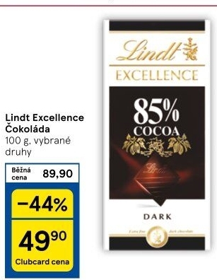 Čokoláda Excellence Lindt