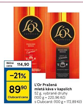 Kapsle pro Nespresso L'