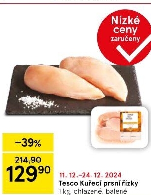 Kuřecí prsní řízky Tesco