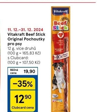 Pamlsky pro psy Beef Stick Vitakraft