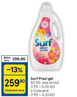 Prací gel Surf