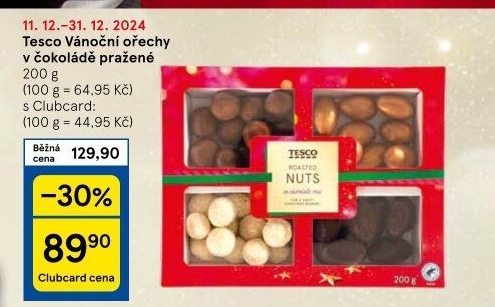 Směs ořechů v čokoládě Tesco