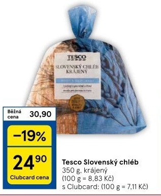 Chléb slovenský Tesco