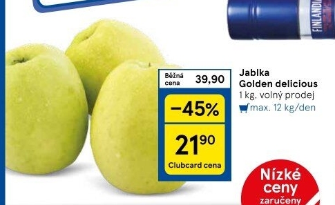 Jablka Golden Delicious