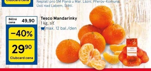 Mandarinky Tesco