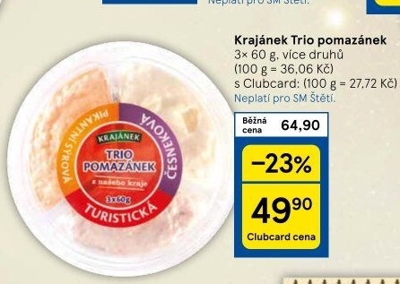 Pomazánky Trio Krajánek