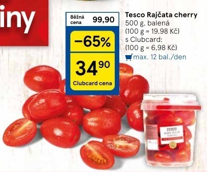 Rajčata cherry Tesco