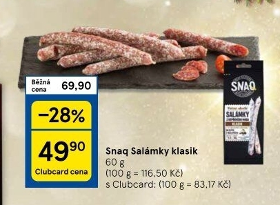 Salámky klasik Snaq Kostelecké uzeniny