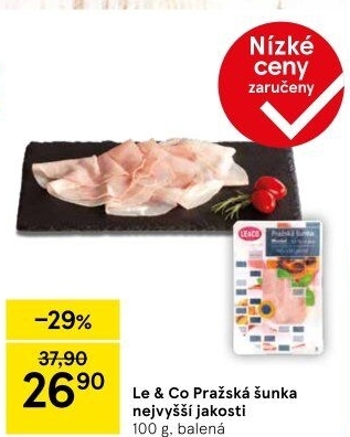 Šunka pražská nejvyšší jakosti LE&amp