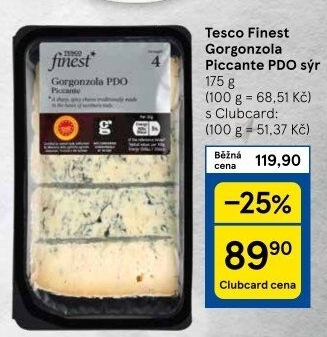 Sýr Gorgonzola Piccante Tesco Finest