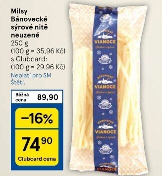 Sýrové nitě Bánovecké Milsy