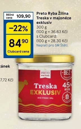 Treska v majonéze exklusive Preto Ryba Žilina