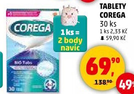 Antibakteriální tablety na zubní protézy Corega