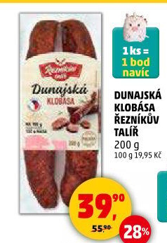 Dunajská klobása Řezníkův talíř