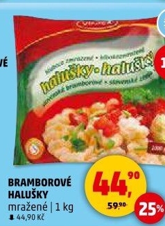 Halušky bramborové mražené Vinica
