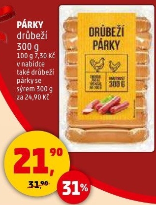 Párky drůbeží