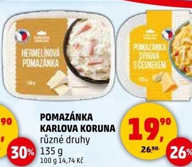 Pomazánky Karlova Koruna