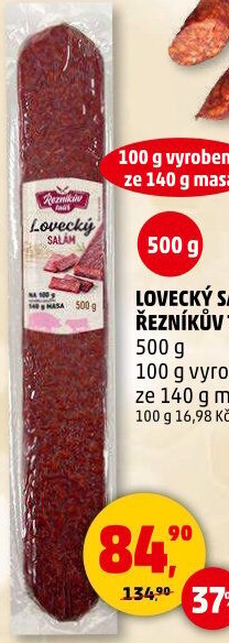 Salám lovecký Řezníkův talíř