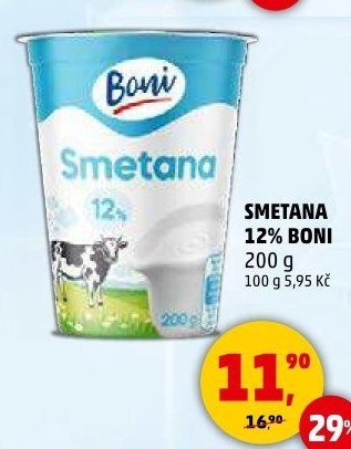 Smetana 12% Boni