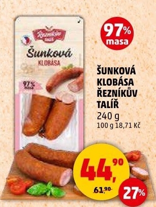 Šunková klobása Řezníkův talíř