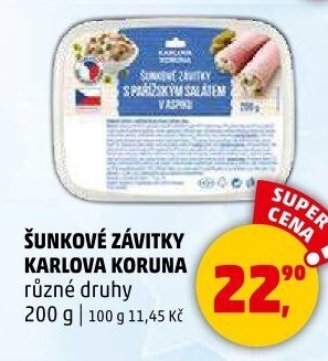 Šunkové závitky Karlova Koruna