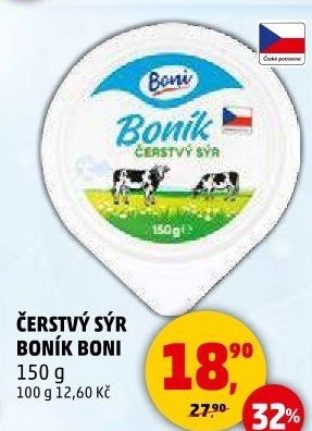 Sýr čerstvý Boník Boni