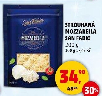 Sýr Mozzarella strouhaná San Fabio