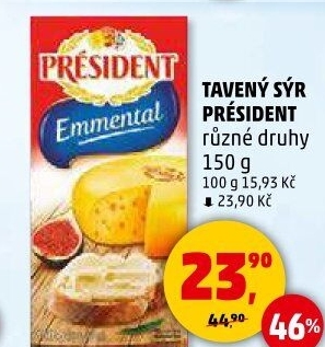 Tavené sýry Président