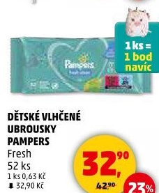 Vlhčené ubrousky dětské Pampers Baby Fresh Clean