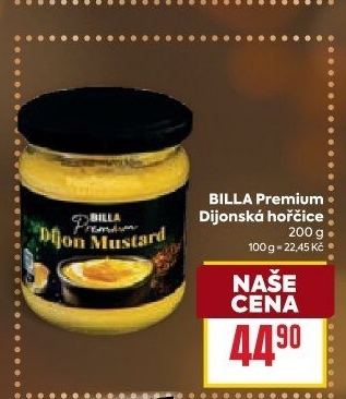 Hořčice dijonská Billa Premium