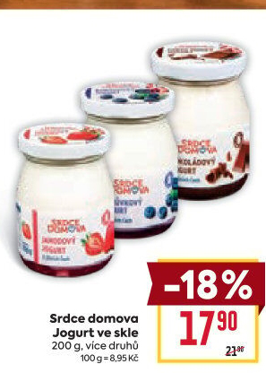 Jogurt ve skle Srdce Domova