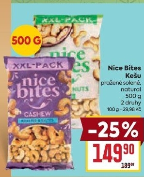 Kešu pražené Nice Bites