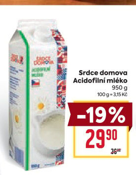 Mléko acidofilní Srdce Domova
