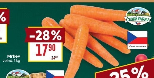 Mrkev Česká farma
